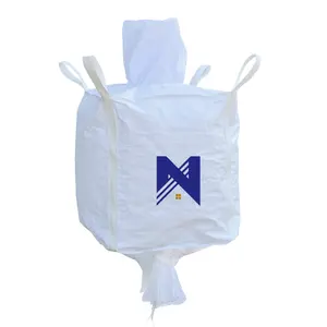 Hdpe Plastic Pp Woven Jumbo Bag Bearing Capacity 1-3 Tons Jumbo Bag For Cement Sand With Customized Logo