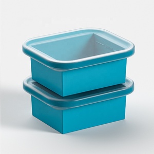 Machine à glace artisanale OEM personnalisée, grande capacité, sans BPA, en silicone alimentaire avec couvercle, démoulage facile, nettoyage facile - Product Image 5
