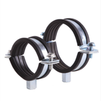 Collier de serrage pour tuyau à fixation circulaire fendue, en acier noir poli, avec revêtement en caoutchouc EPDM, taille personnalisée, connectivité à bride, TJTC