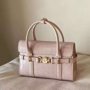 Borsa a Mano Elegante <span class=keywords><strong>Rosa</strong></span> Chiaro con Logo Personalizzato, Effetto Coccodrillo, Mini Satchel per Signore d'Ufficio, Novità 2026, Vendita all'Ingrosso - Product Image 1