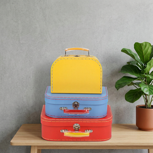 2026 New High Quality <b>Cardboard</b> Luggage Decorative Paper Storage <b>Box</b> with Handle Decorative Paper <b>Box</b> - Product Image 1