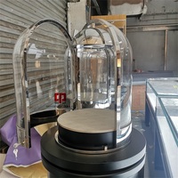 Vitrine à bijoux sphérique de luxe sur mesure avec éclairage LED, présentoir à bijoux en verre personnalisé unique pour la conception de boutiques