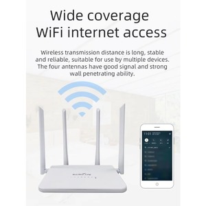 Nuevo Router 4G LTE de 300Mbps con Ranura para Tarjeta SIM Tipo-C, Módem 4G LTE Interior para Oficina, Compatible con Wi-Fi 2.4G, Funciones de Firewall y QoS - Product Image 4