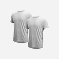 T-shirt classique pour homme, coupe régulière, extensible dans 4 directions, col rond