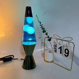 โคมไฟลาวาสร้างสรรค์สไตล์ยุโรปและบ้าน14นิ้วพร้อมไฟ LED ควบคุมด้วยการสัมผัสการฉายแสงอบอุ่นสำหรับห้องนอน - Product Image 6