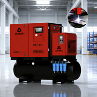 Nouveau compresseur d'air à vis silencieux 4-en-1 haute pression 16 bars avec réservoir et sécheur, puissances 7,5 kW, 15 kW, 22 kW, 37 kW, pour découpe laser