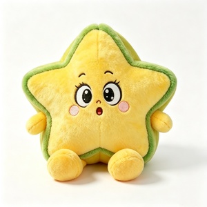 Peluche de fruta estrella personalizado, peluche de carambola, peluche de fruta, peluche de fruta estrella adorable, peluche de fruta estrella amarilla - Product Image 1