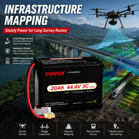 Promo Panas Baterai Drone Viwipow 3C 120000mAh 12S 20ah 44.4V untuk Drone Pemetaan VTOL Semi Solid State