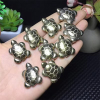 Offres Spéciales naturel pyrite tortue sculpture pierres de guérison tortue sculpture pour bricolage cristal cadeau