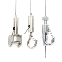 OEM métal fil d'acier câble pince crochet câble pince suspension ensemble pour accrocher panneaux d'affichage lumières