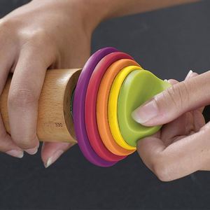 Rouleau à pâtisserie en bois réglable pour Noël, idéal pour la cuisson de pizzas, la pâte à sucre et la pâtisserie, avec mesures, accessoires de cuisine - Product Image 3