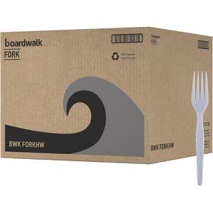 Tenedores Desechables de Poliestireno Biodegradable Resistentes, Blancos, para Fiestas, 1000 Unidades por Caja, para Hoteles - Product Image 3