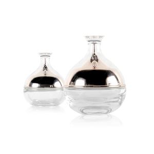 Forma única personalizada de lujo 30ML 50ml Cuidado de la piel crema loción botellas de vidrio con tapa metálica - Product Image 1