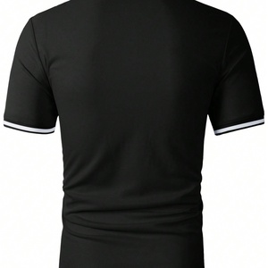 เสื้อยืดแขนสั้นผู้ชายคุณภาพสูง ผ้าฝ้าย 100% ระบายอากาศได้ดี เหมาะสำหรับเล่นกีฬาและสวมใส่ลำลองในฤดูร้อน  แบบถักลายพิมพ์  รับสกรีนโลโก้ - Product Image 6