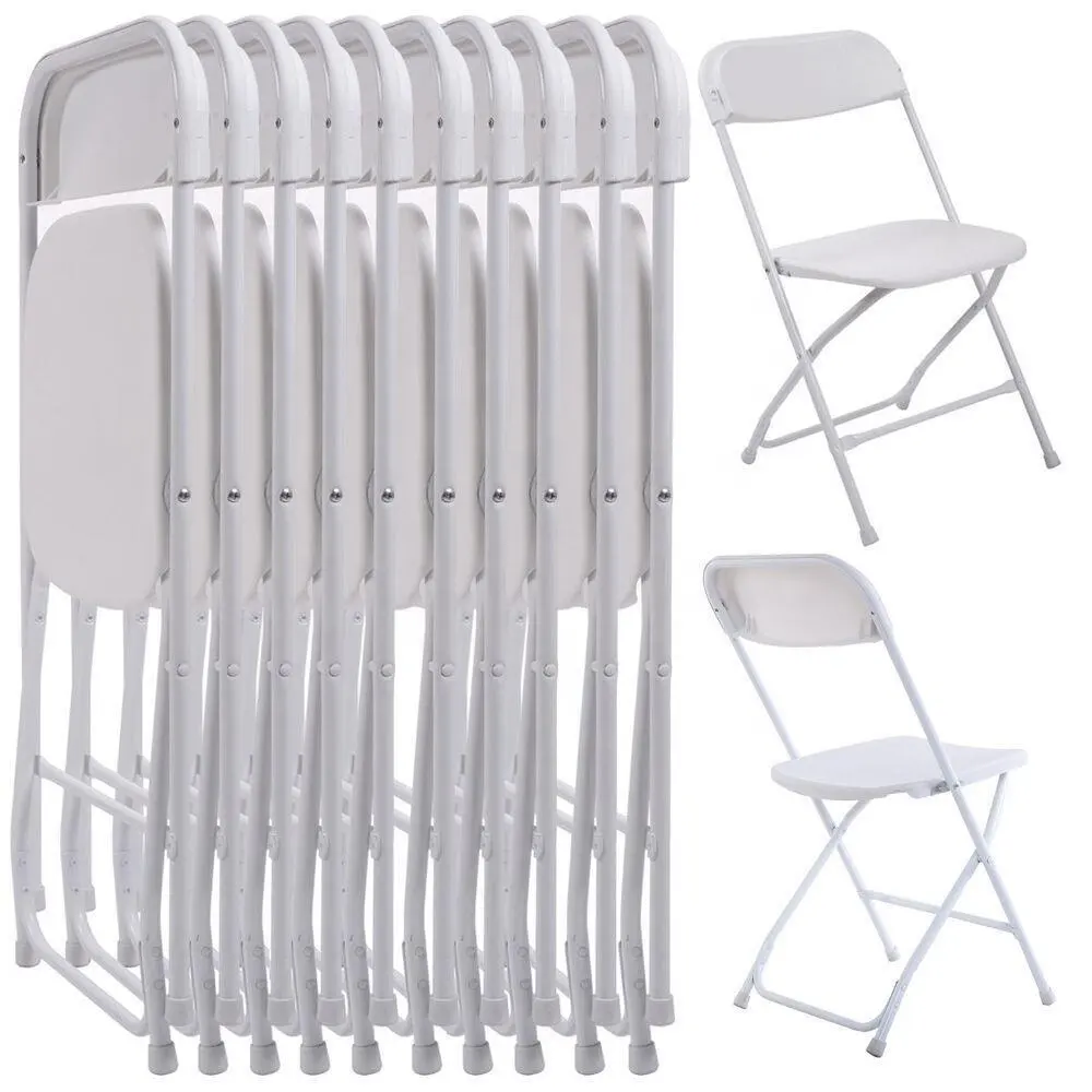 Vente directe d'usine de chaises pliantes blanches en plastique chaises de mariage et d'événement en gros chaise pliable en plastique