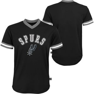FOXA Spurs Youth Boys V-Neck Mesh Basketball Jersey Top respirant à manches courtes et à la mode - Product Image 1