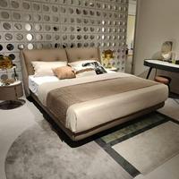 Tempat Tidur Gaya Prancis dengan Rangka Kayu Pinus Solid Desain Modern Ukuran King/Full untuk Kamar Tidur Utama