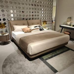French Style Soft <b>Bed</b> with Solid <b>Pine</b> Wood <b>Frame</b> Modern Design King/Full Size for Master Bedroom - Product Image 5