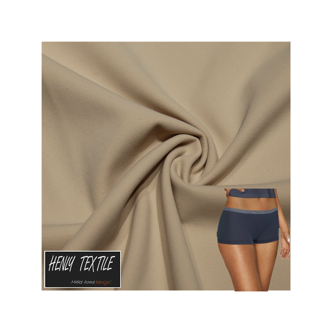 PREMIUM HT220419 53%NYLON 47%SPANDEX 160GSM KNITTED INTERLOCK FABRIC for COMPRESSION CLOTHING SHAPEWEAR