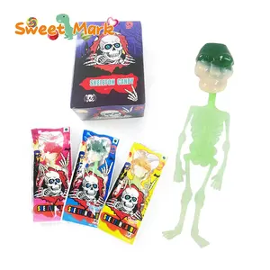 Недорогой игрушечный череп конфеты Новинка светящийся Скелет в форме леденца