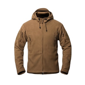 Veste polaire slim pour <span class=keywords><strong>homme</strong></span>, <span class=keywords><strong>hiver</strong></span>, fermeture éclair, col montant, imperméable, respirante, coupe-vent, chaude, résistante à l'usure, avec <span class=keywords><strong>capuche</strong></span>, pour l'extérieur - Product Image 1