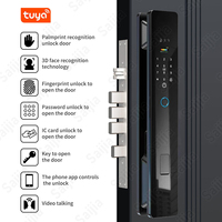 Serrure de porte intelligente Tuya Palm 2026 avec carte RFID, caméra Wi-Fi, appel vidéo, sécurité, serrure de porte d'entrée, serrure électrique à empreinte digitale