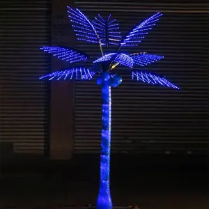 Outdoor Artificial Decoration Tiara Coconut Lighted Palm Tree Light