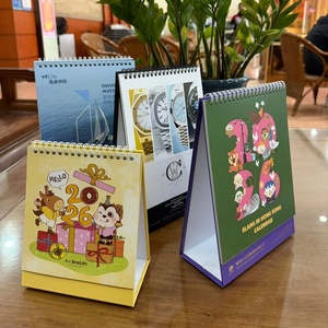 2026 tùy chỉnh in logo giấy lịch xoắn ốc lịch bàn thiết kế sáng tạo hàng tháng Bảng lịch kinh doanh Bộ quà tặng - Product Image 4