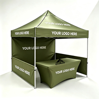 Carpa Comercial de Acero de 3x6m (10x10 pies) para Ferias, Gazebo Impermeable de Una Sola Capa, Tipo Pop-Up, para Puestos de Mercado y Vendedores