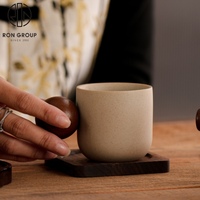 Tasse à expresso en argile de style japonais faite à la main Design classique maison et fête bol en céramique tasse en grès personnalisée