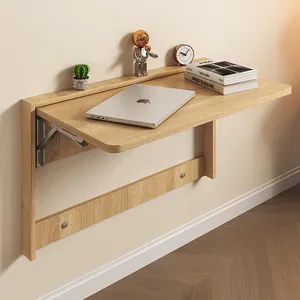 Custom Design Home Space Saving wooden wall mounted folding table for work study Modern foldable WALL DESK