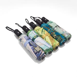 Parapluie pliant de voyage léger à ouverture automatique de 23 pouces, style populaire personnalisé avec logo promotionnel pour hommes et femmes - Product Image 1