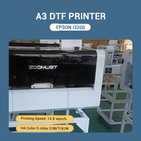 Printer DTF Zoomjet Lebar 35cm Double I3200 Printhead Ukuran A3 Dengan Penggoyang Bubuk Otomatis