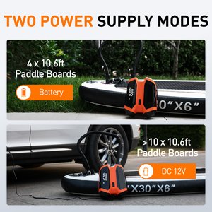 Gicle Pompe à air électrique rapide DC 12V <span class=keywords><strong>Gonfleur</strong></span> portable Support de <span class=keywords><strong>batterie</strong></span> amovible Accessoire pratique pour les planches à pagaie debout - Product Image 2