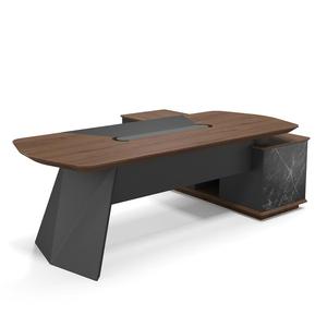 Escritorio Ejecutivo de Diseño Moderno y Único en Mármol, Muebles de Oficina de Madera Maciza de Lujo, Muebles de Exportación, Escritorio de Jefe de Madera Estándar - Product Image 4