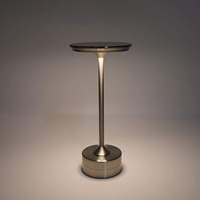 Lampe de lecture LED dorée moderne, minimaliste, en aluminium, sans fil, fonctionnant sur batterie, DC 6V, commande tactile, décoration de chevet