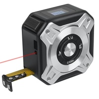 Lonnmeter LONN-M6 Télémètre laser et ruban à mesurer 5m pour la mesure de distance, surface et volume, boîtier en alliage d'aluminium, mesures métriques et impériales