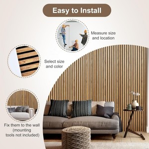 Paneles Acústicos de Madera MDF 3D, Paneles de Pared Interiores Insonorizantes para Decoración de Hoteles, Salas de Estar y Baños, Diseño de Modelo 3D - Product Image 5