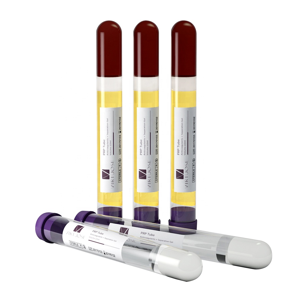 Собирание крови для роста волос стерильная PRP трубка для лица