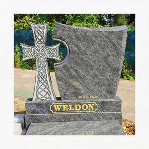 Lápida de Granito con Cruz Personalizada: Monumento que Combina Religión y Arte, Piedra Conmemorativa con Cruz - Product Image 1