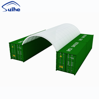 Abri/Tente Conteneur d'Expédition Monopoutre Robuste Moderne de 20FT de Largeur et 40FT de Longueur pour Stockage en Entrepôt