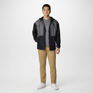<b>Men's</b> Autumn Outdoor Sporty Windbreaker <b>Jacket</b> <b>Canvas</b> Stand Collar Waterproof Hooded Lightweight Breathable Thin Running Custom - Product Image 1