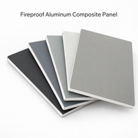 Panneau composite en aluminium ignifuge bleu brillant de 5 mm avec revêtement FEVE pour les panneaux d'entrée de salle d'exposition