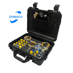 CJSHPSS Escavadeira 3 Gauge Pressão Hidráulica Tester Kit Inclui Tee Connector Set Tee Connector Peças de maquinaria de construção - Product Image 2