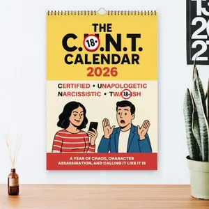ซี.ยู.เอ็น.ที. ปฏิทินติดผนังปี 2026 ของขวัญส่วนตัวที่ได้รับการรับรองว่าไม่ขอโทษ แสดงความดื้อรั้นและดูดีในทุกๆ ด้าน - Product Image 4