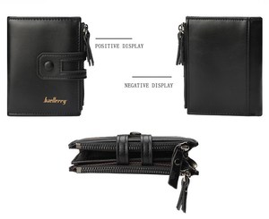 Portefeuille homme Baellerry, nouveau style, 3 couleurs en stock, en cuir PU, section courte, double fermeture éclair, fin, <span class=keywords><strong>porte</strong></span>-cartes, <span class=keywords><strong>porte</strong></span>-<span class=keywords><strong>monnaie</strong></span> - Product Image 3
