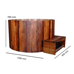 في الهواء الطلق 2 شخص أحمر ، أطلق ، سخان خشبي لحديقة سبا - Product Image 5