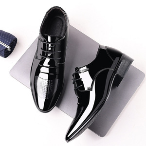 Chaussures habillées pour hommes à bout rond, à lacets, avec semelle en caoutchouc, pour le bureau et les affaires, vente en gros - Product Image 1