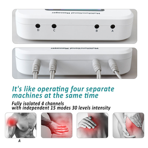 Masajeador TENS de alta y baja frecuencia Dispositivo multifuncional para aliviar el dolor de 4 canales para venta directa de fábrica del cuerpo - Product Image 4
