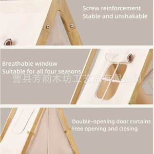 Cat <b>Tent</b> Wooden Pet House Triangle Shape Durable Off Ground Bed For <b>Small</b> Cats And Dogs All Season Use - Product Image 5
